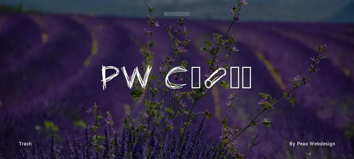 PW Chalk font preview