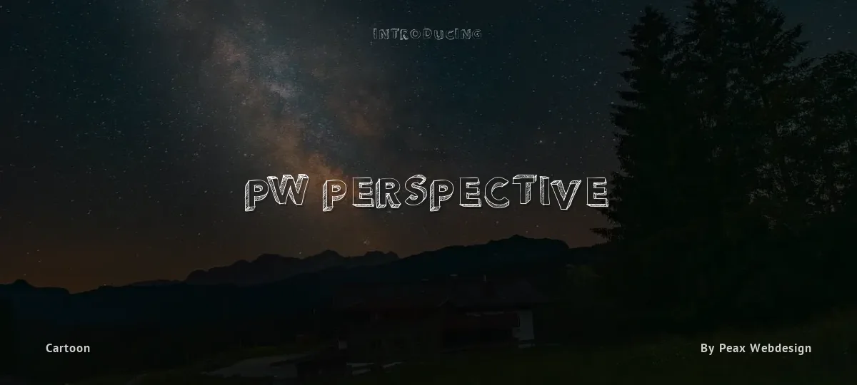 PW Perspective font preview