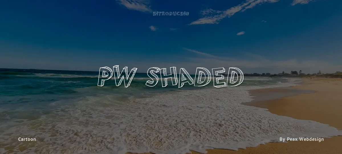PW Shaded font preview