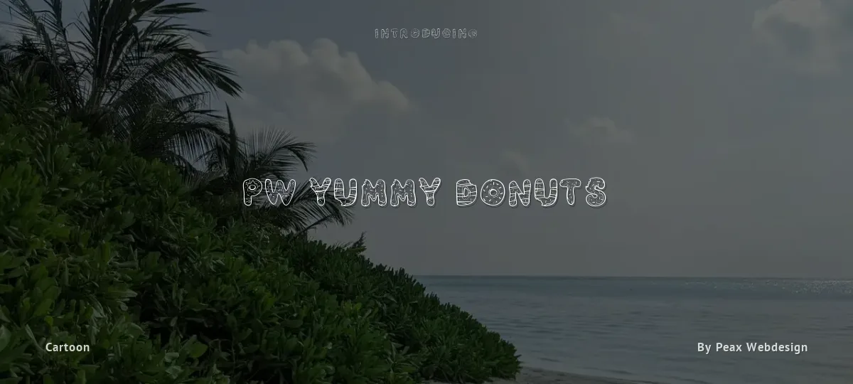 PW Yummy Donuts font preview
