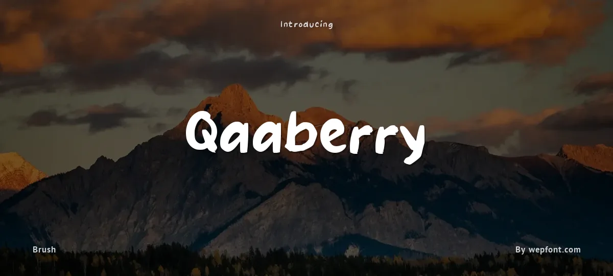 Qaaberry font preview