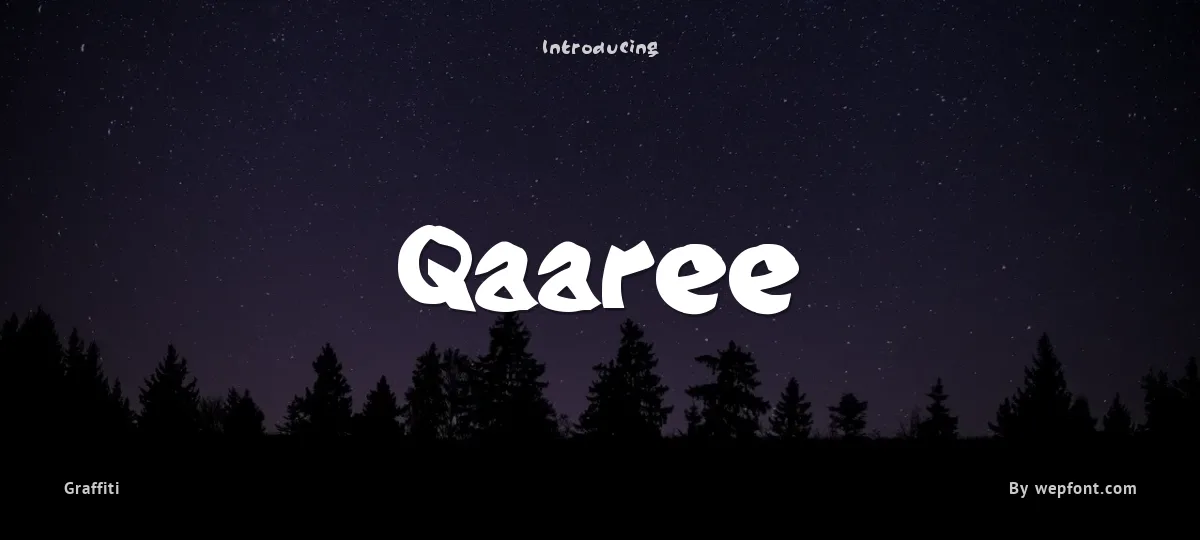 Qaaree font preview