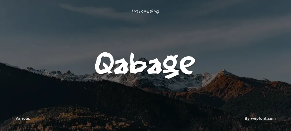 Qabage font preview