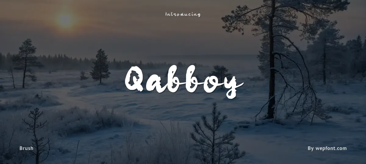 Qabboy font preview