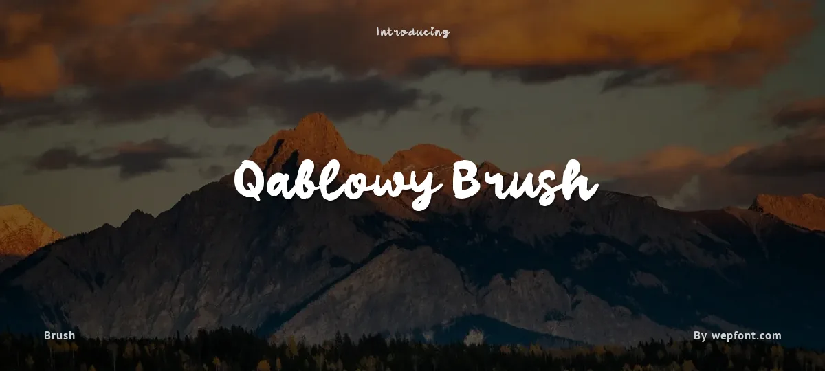 Qablowy Brush font preview