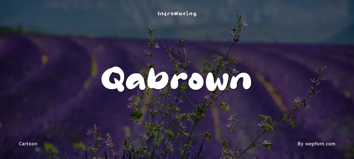 Qabrown font preview