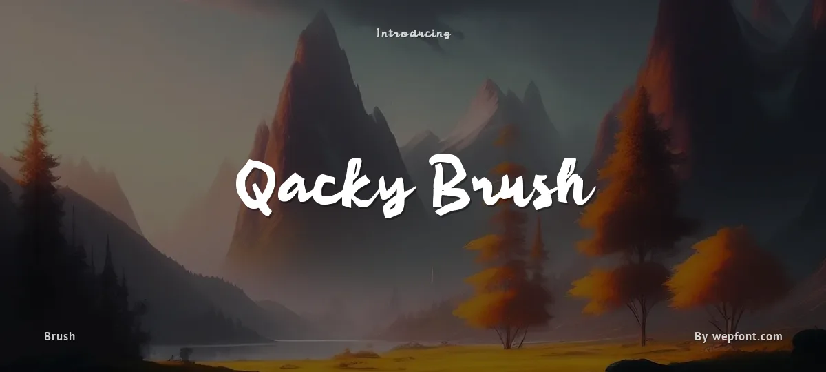 Qacky Brush font preview