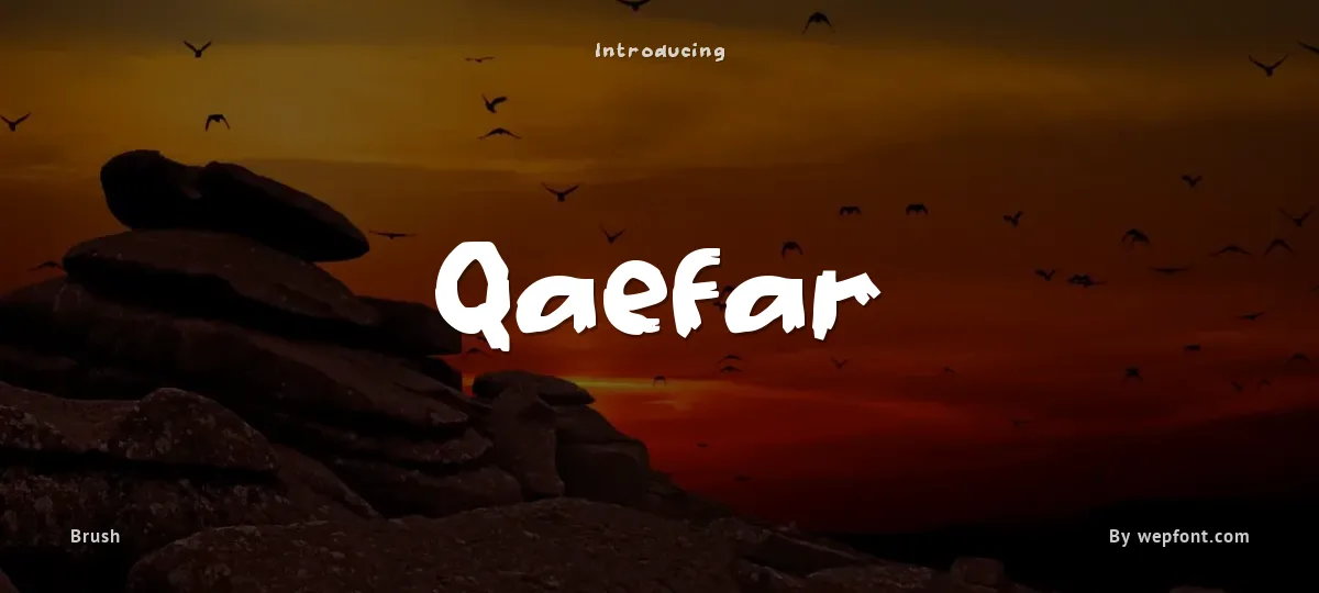 Qaefar font preview