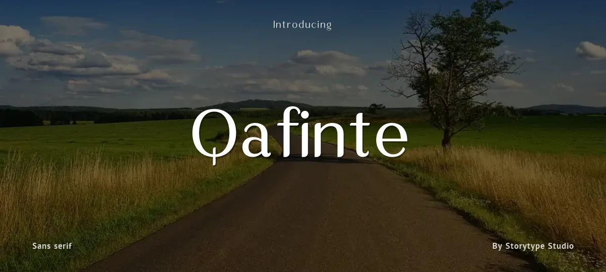 Qafinte font preview