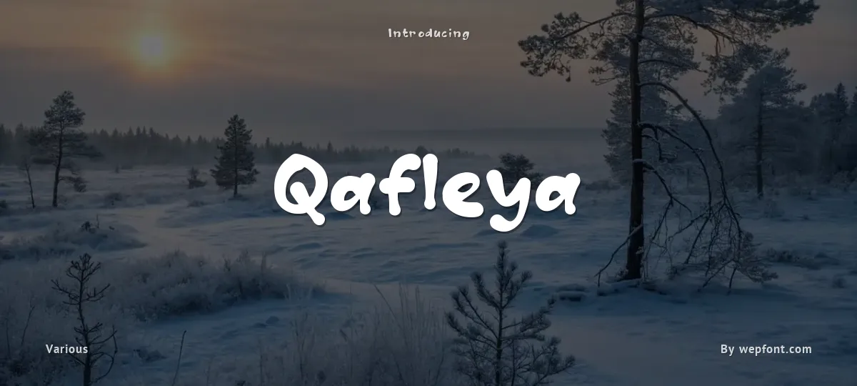Qafleya font preview