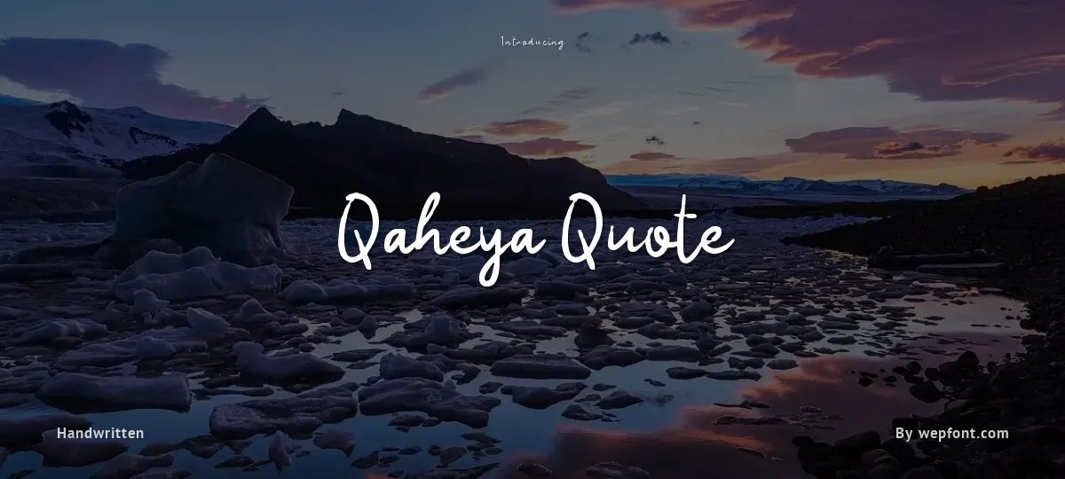 Qaheya Quote font preview