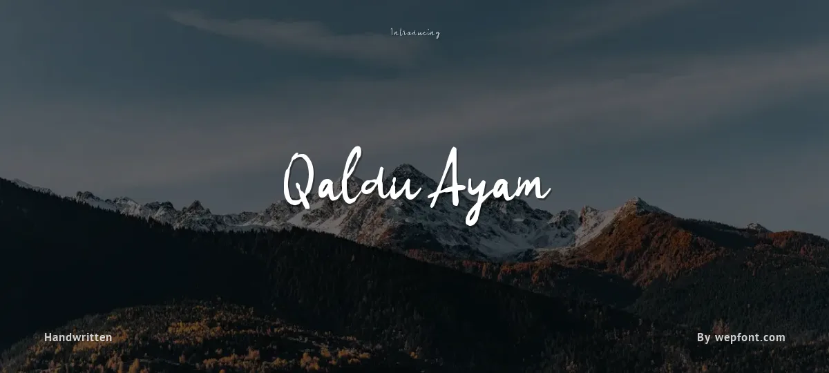 Qaldu Ayam font preview