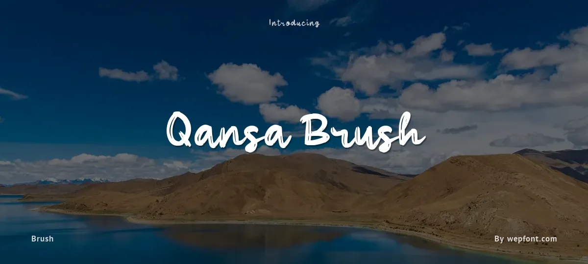 Qansa Brush font preview