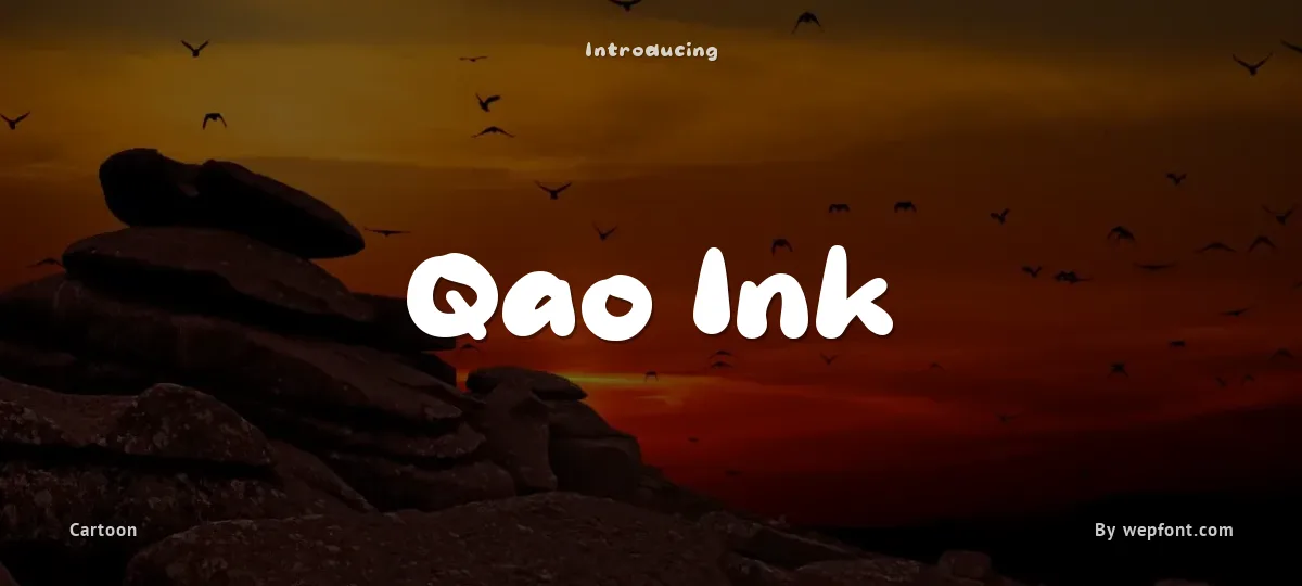 Qao Ink font preview