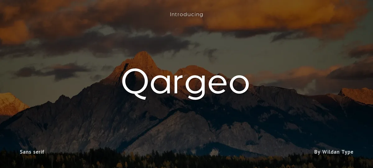 Qargeo font preview