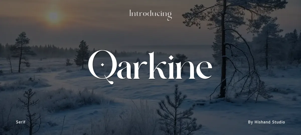 Qarkine font preview
