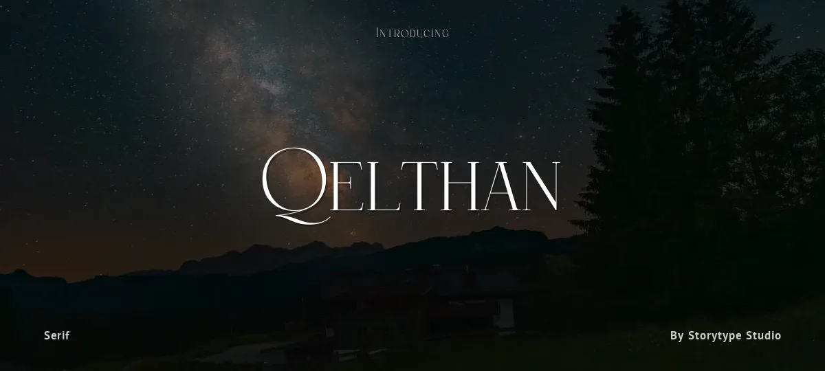 Qelthan font preview