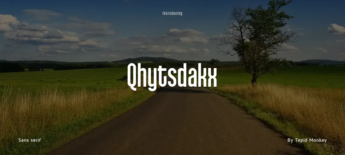 Qhytsdakx font preview