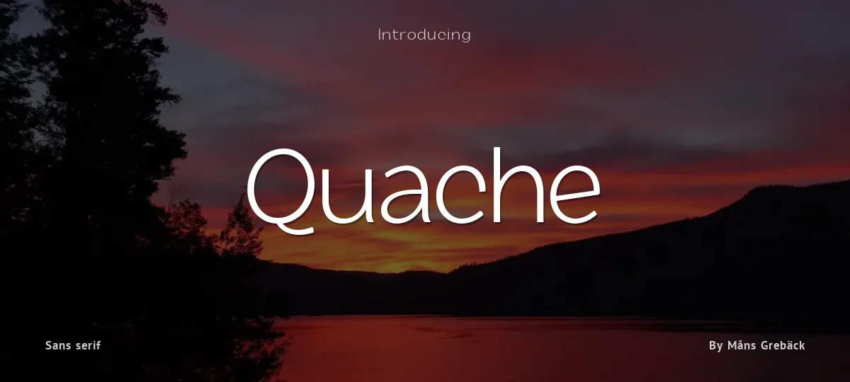 Quache font preview