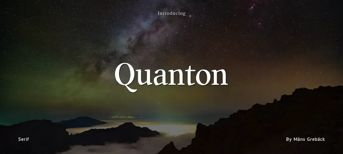 Quanton font preview