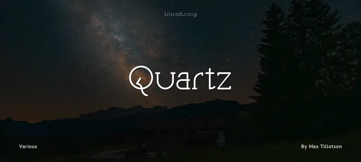Quartz font preview