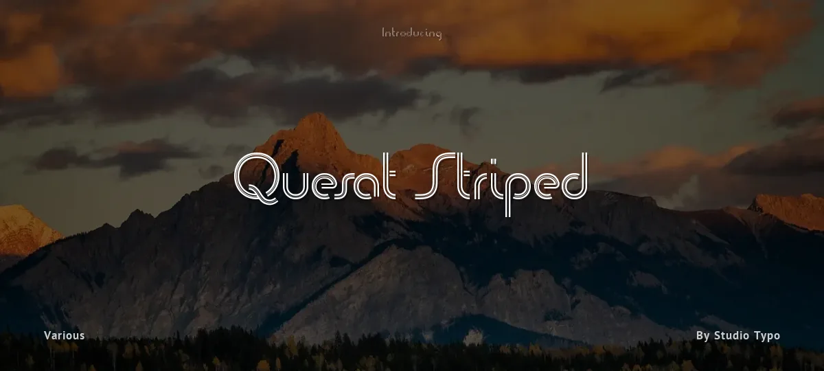 Quesat Striped font preview