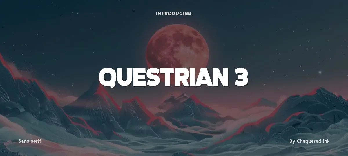 Questrian 3 font preview