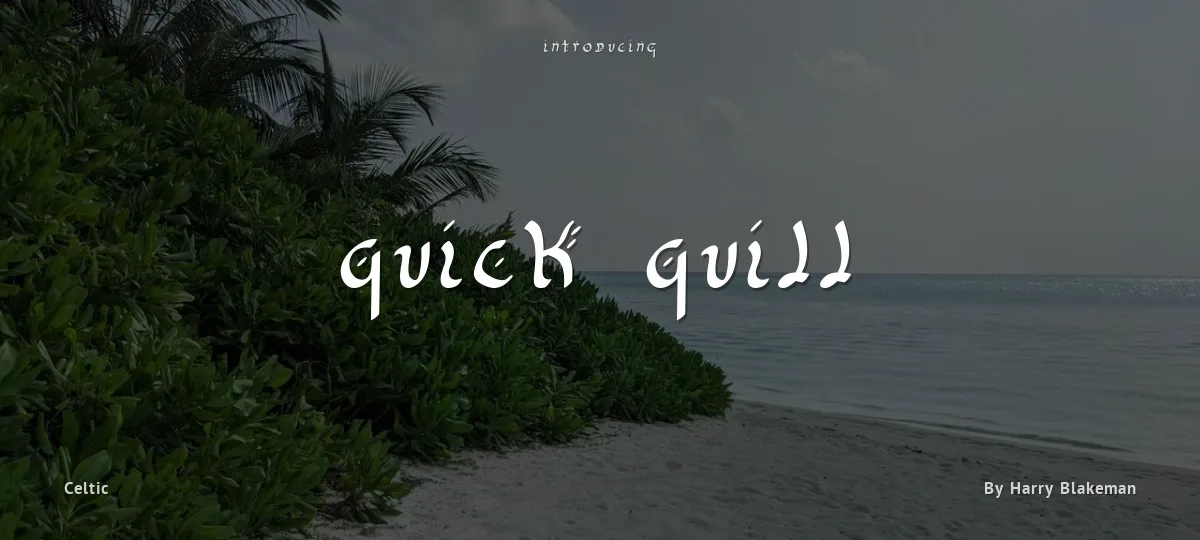 Quick Quill font preview