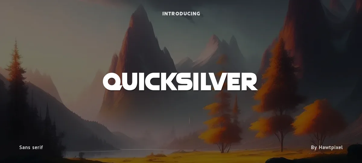 Quicksilver font preview