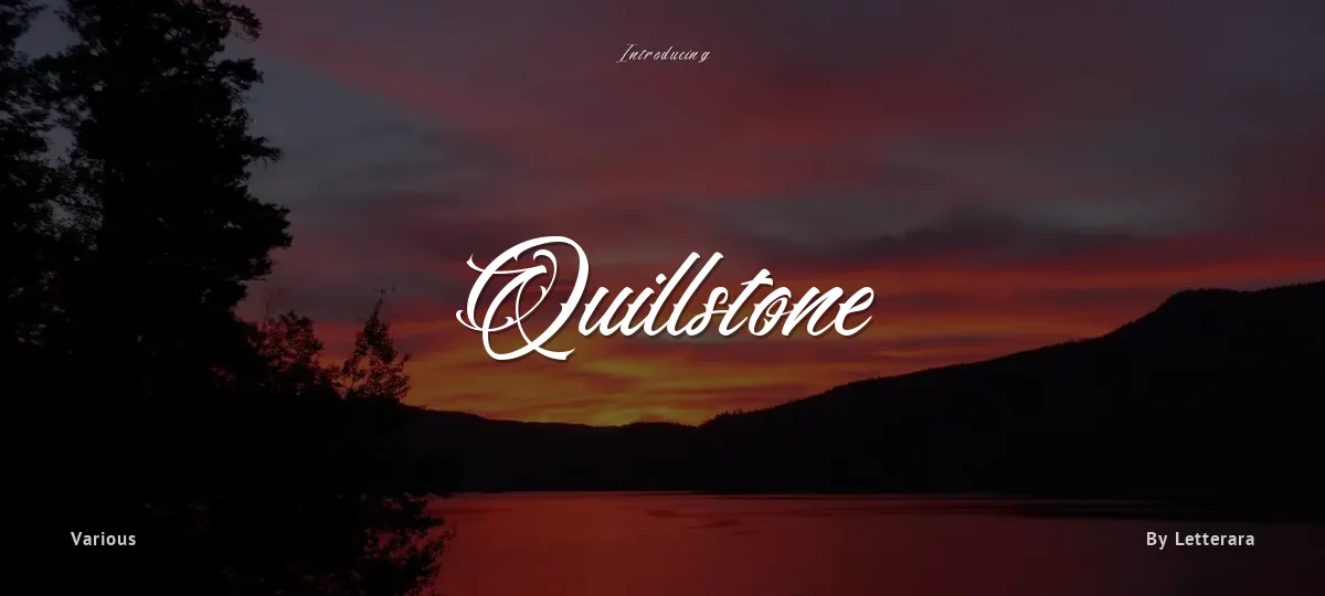 Quillstone font preview