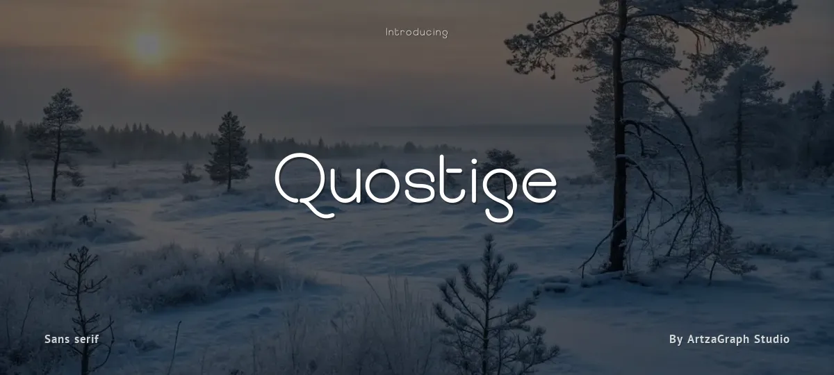 Quostige font preview