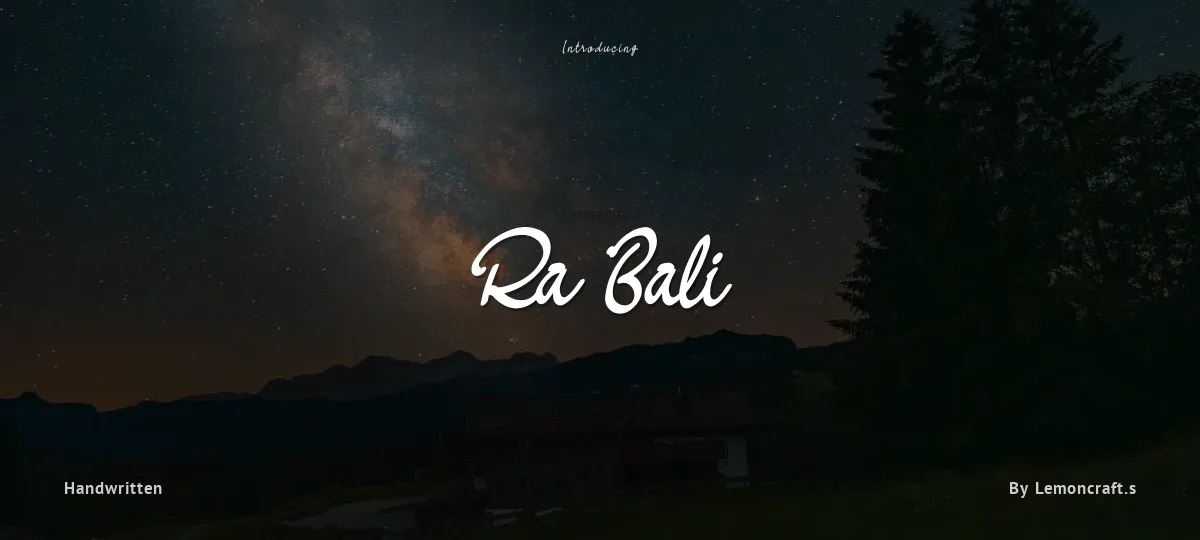Ra Bali font preview