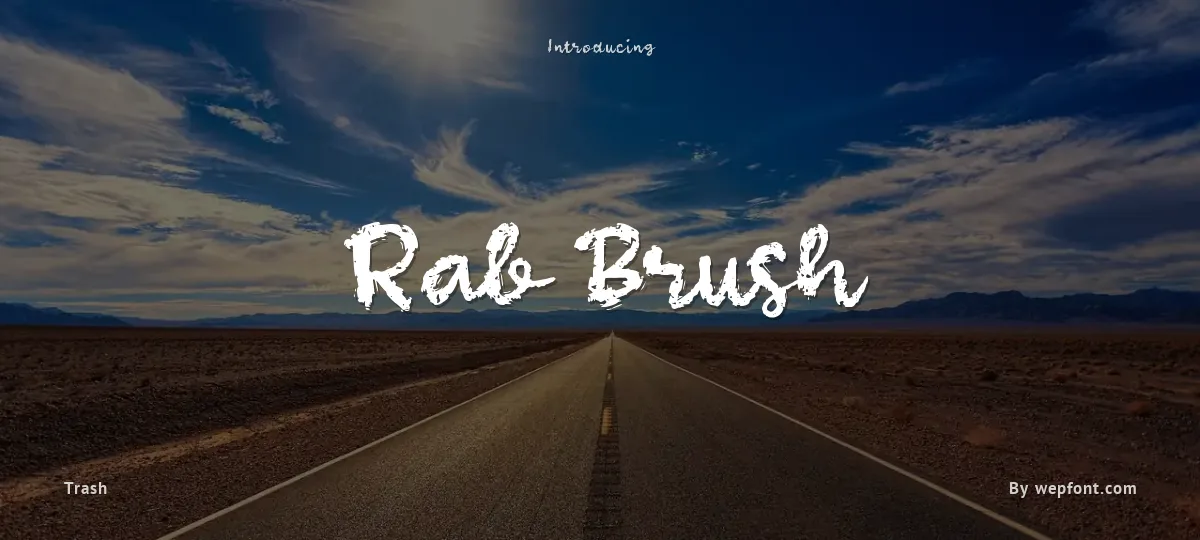Rab Brush font preview