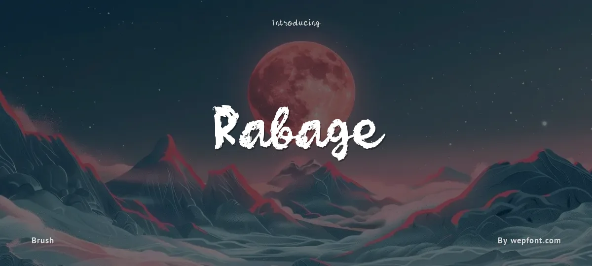 Rabage font preview