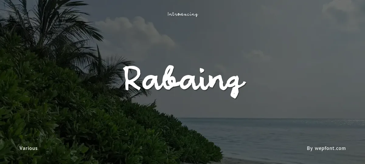 Rabaing font preview
