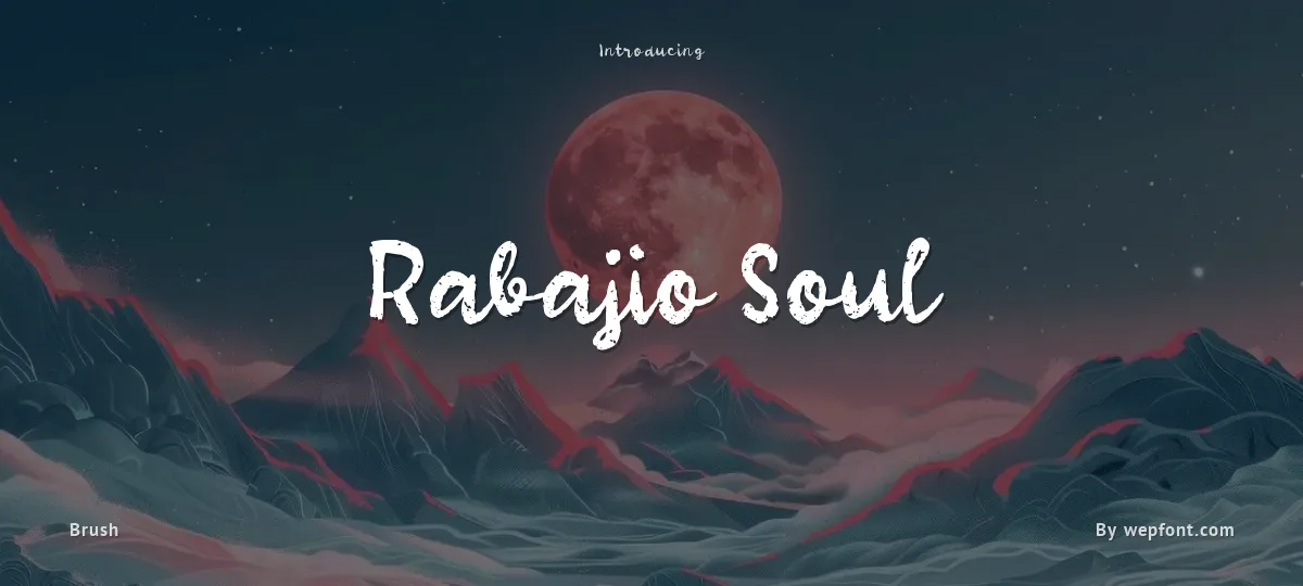 Rabajio Soul font preview