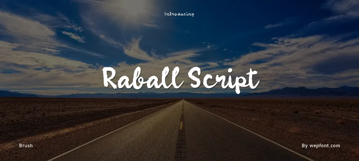 Raball Script font preview