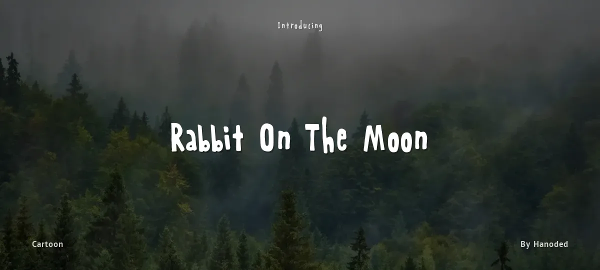 Rabbit On The Moon font preview