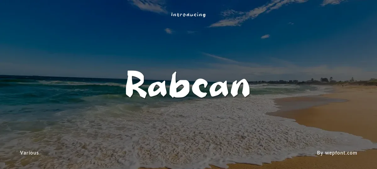 Rabcan font preview