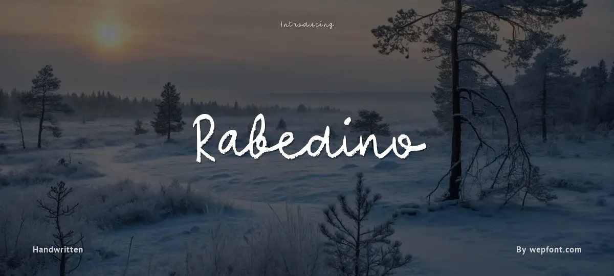 Rabedino font preview
