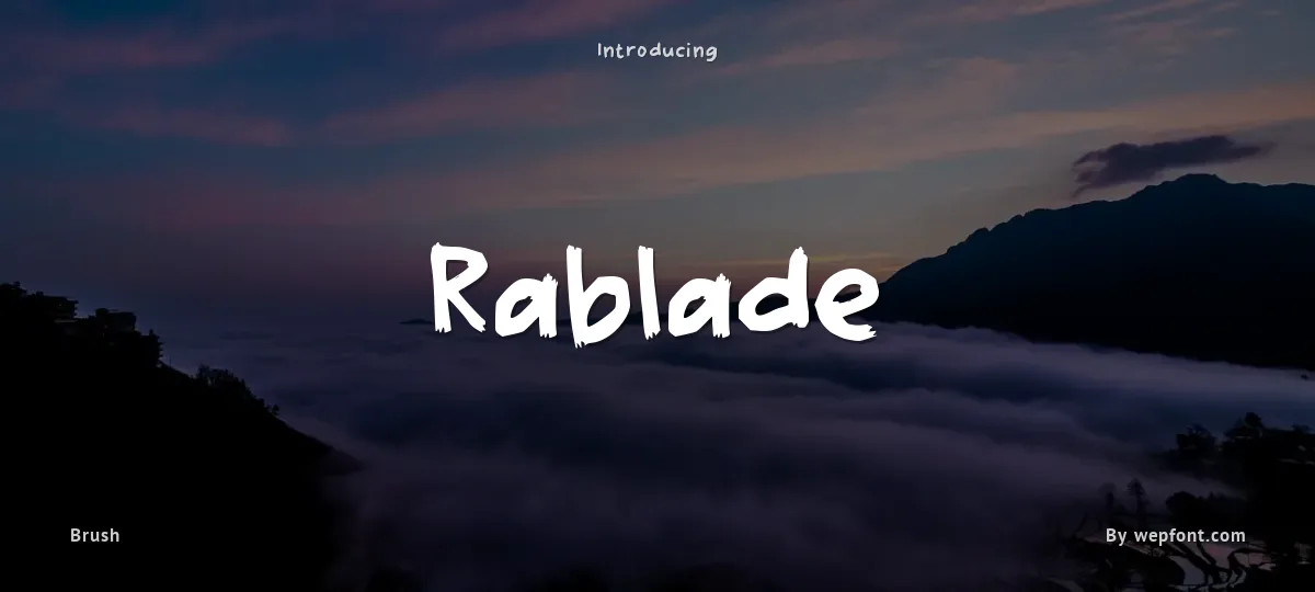 Rablade font preview