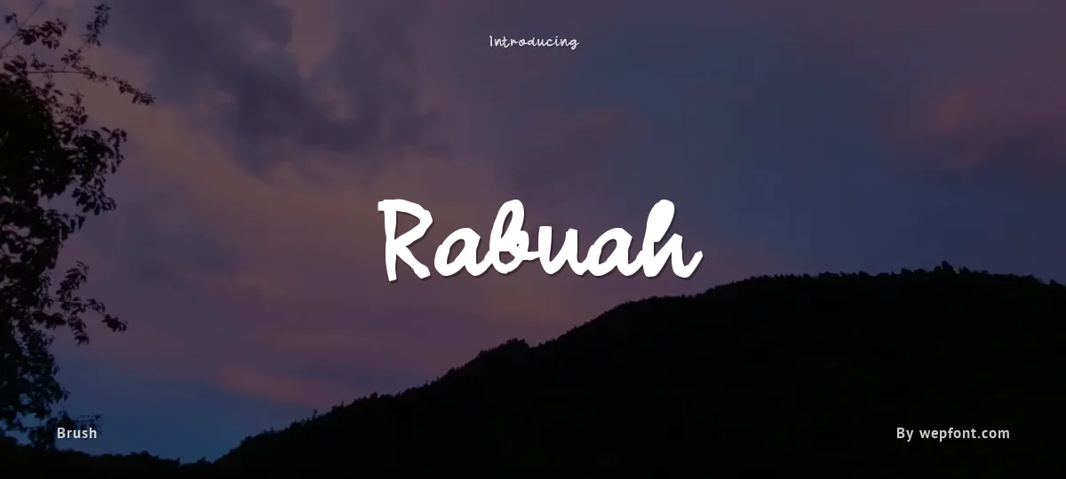 Rabuah font preview