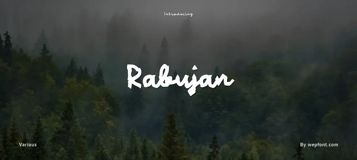 Rabujan font preview