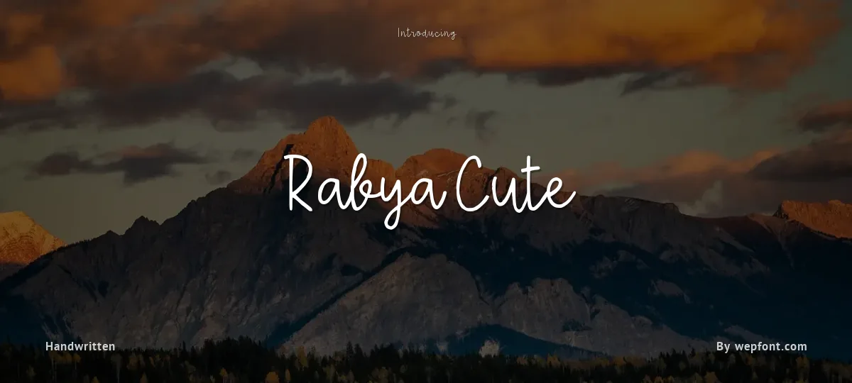 Rabya Cute font preview