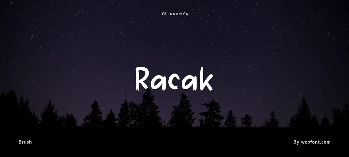Racak font preview