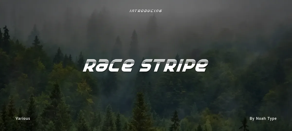 Race Stripe font preview