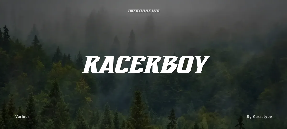 Racerboy font preview