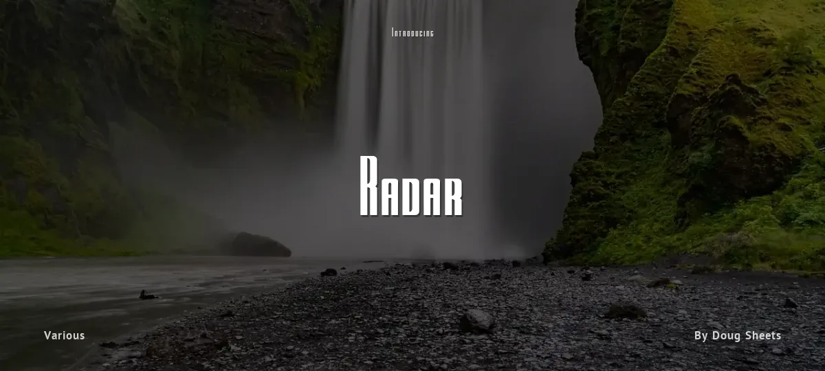 Radar font preview