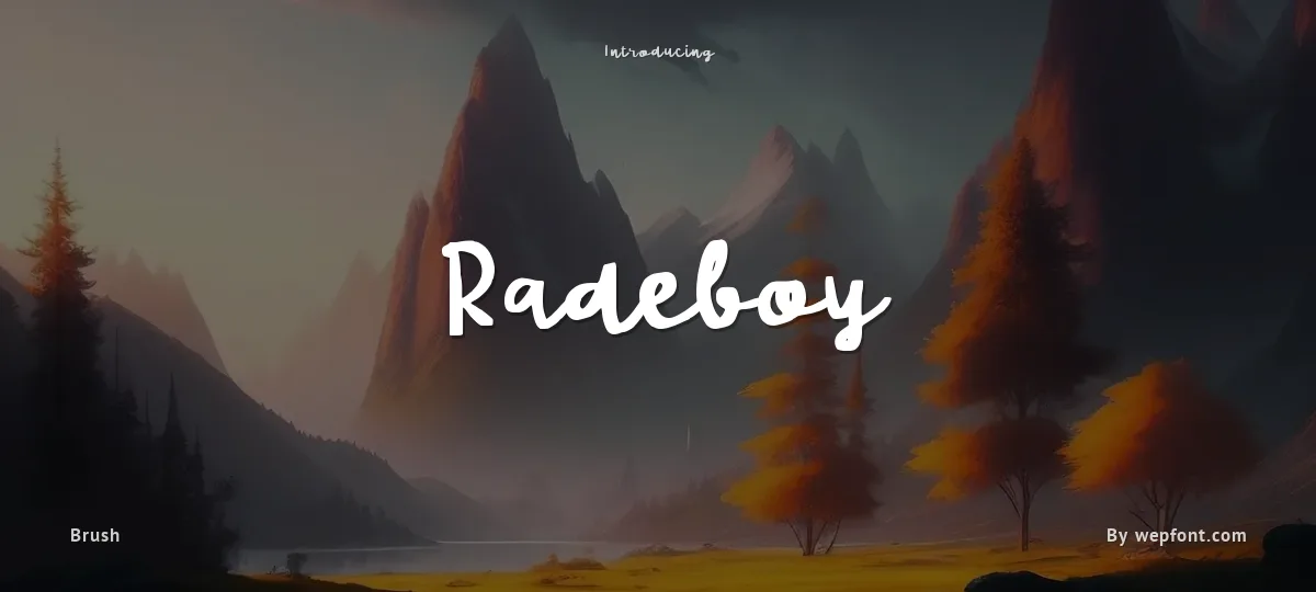Radeboy font preview