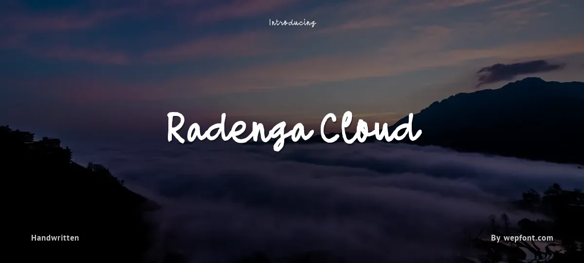 Radenga Cloud font preview